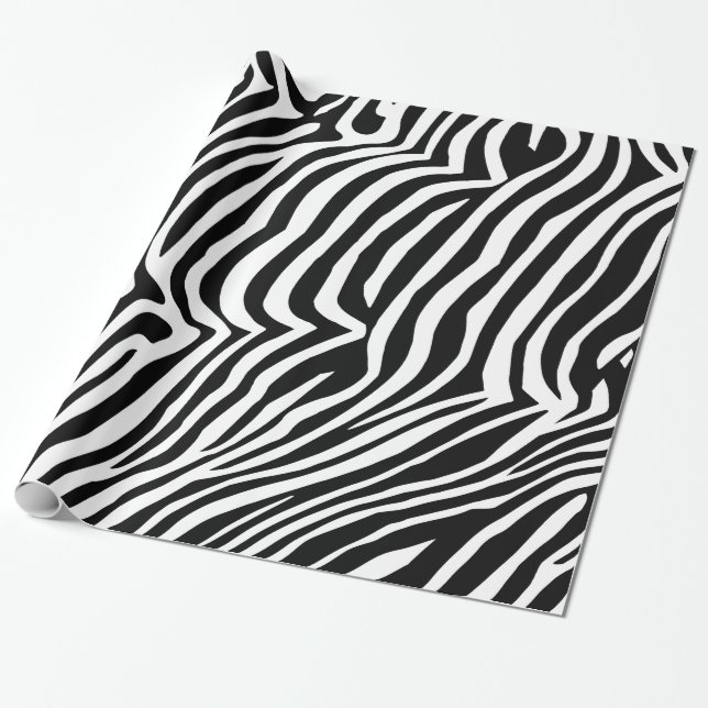 Zebra skin mönster presentpapper (Utrullad)