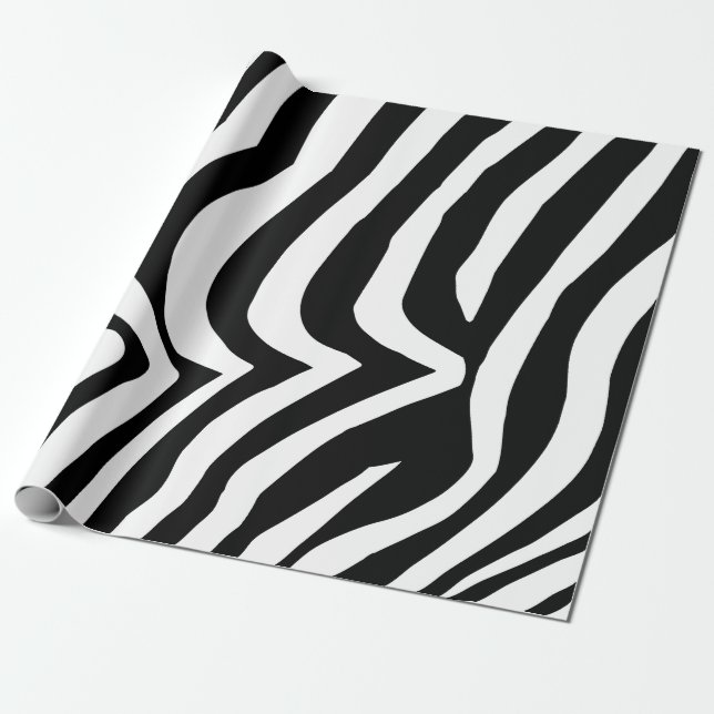 Zebra skin mönster presentpapper (Utrullad)