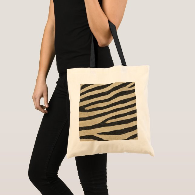 Zebra Skin Mönster Tygkasse (Framsida (produkt))