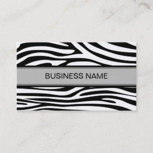 Zebra Skin och Plain Black Visitkort