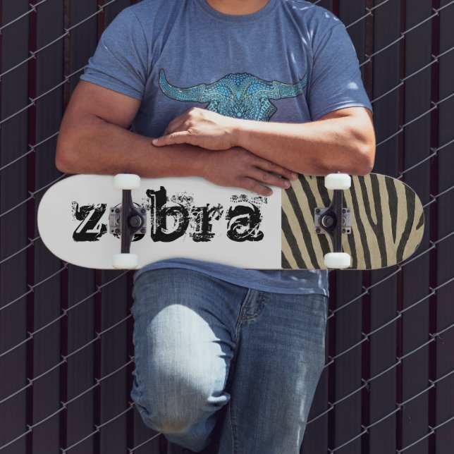 Zebra Skin Skateboard Bräda 20 Cm (Utomhus 3)