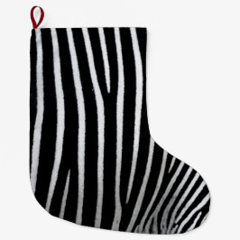 Zebra Skin Stor Julstrumpa