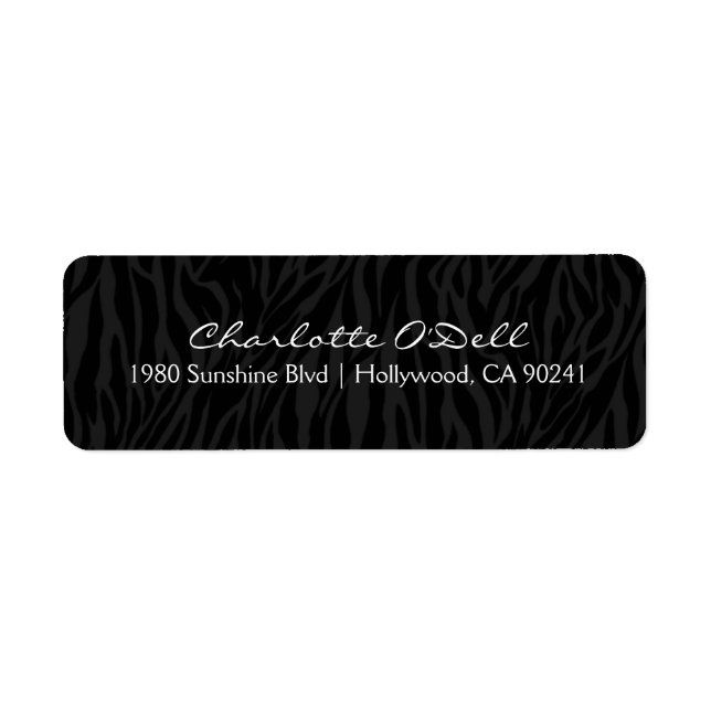 Zebra-Skriv ut; etiketter Returadress Etikett (Framsidan)