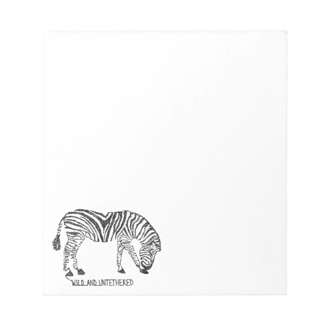 Zebra som består av Black Scribbles Anteckningsblock (Framsida)