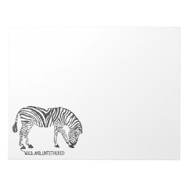 Zebra som består av Black Scribbles Anteckningsblock (Framsida)