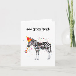 Zebra som festar - Djur som har en fest Kort