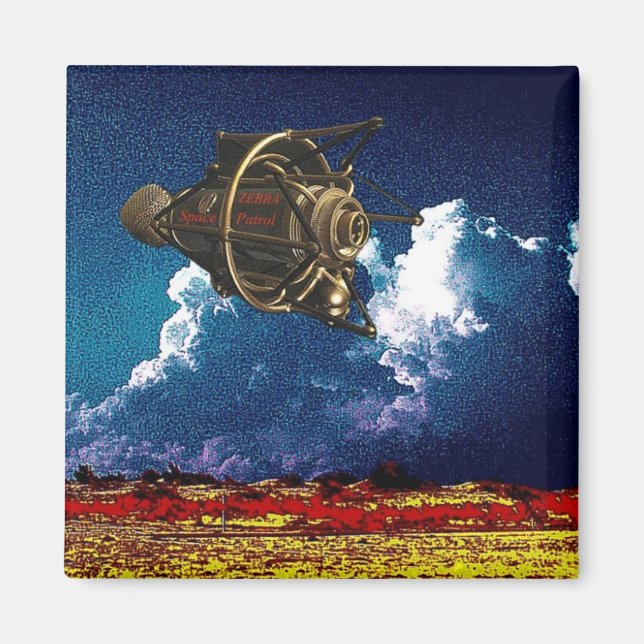 Zebra Space Patrol Magnet (Framsidan)