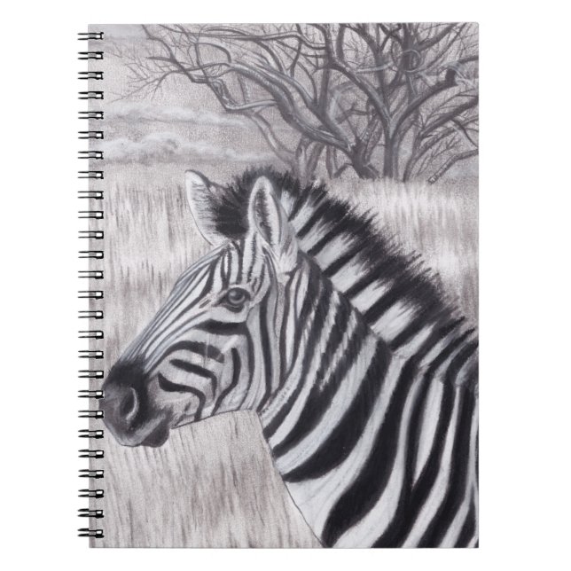 Zebra Spiral Notebook Anteckningsbok (Framsidan)