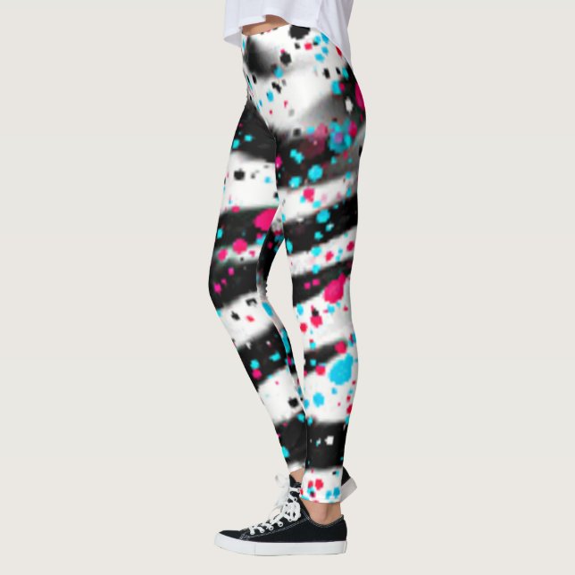 Zebra Splatter Leggings (Vänster)