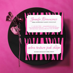 Zebra Sprinkles Struktur Rosa Shape Ram Visitkort