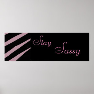 Zebra Stanna Sassy Poster