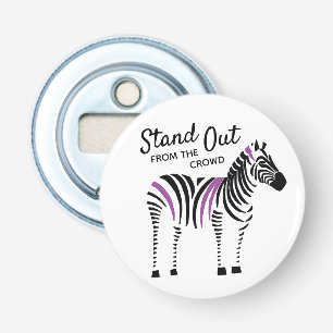 Zebra står ut från Crowd-citatet Flasköppnare