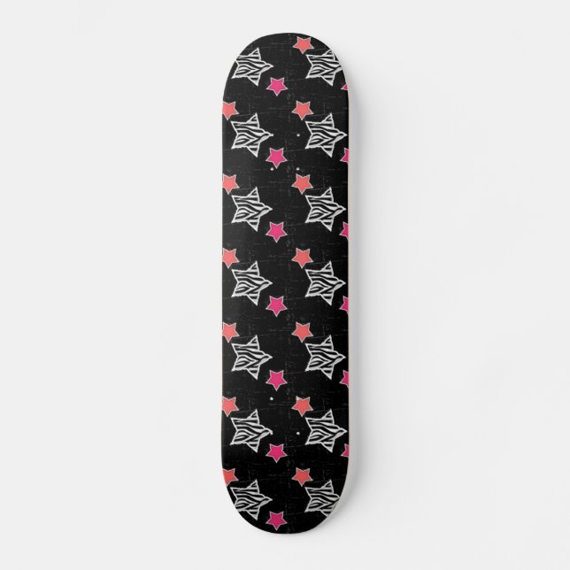 Zebra Stars Skateboard (Framsida)