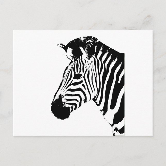 Zebra Stencil Vykort (Framsida)