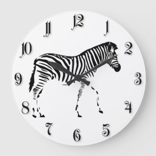 Zebra Stor Klocka