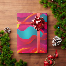 Zebra Strides vinkarare Rosa Navy Rainbow Mönster Presentpapper