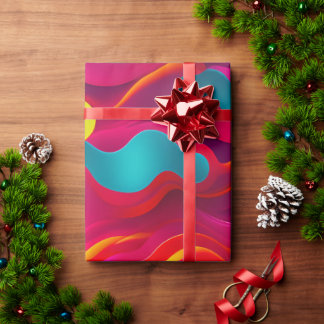 Zebra Strides vinkarare Rosa Navy Rainbow Mönster Presentpapper