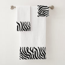 Zebra Stripe Bath Towels