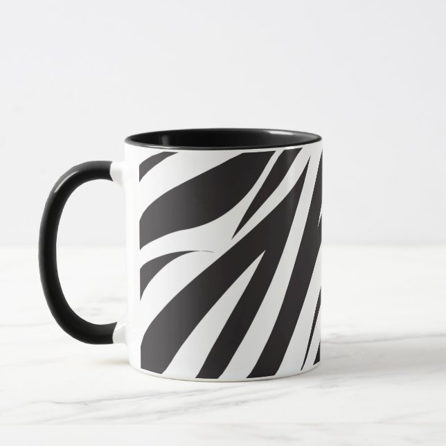 Zebra Stripe Mönster-kaffe Mugg (Vänster)