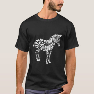 Zebra Strong Ehlers Danlos Syndrome Awareness T Shirt