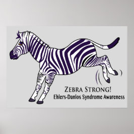 Zebra Strong Ehlers-Danlos Syndrome Poster