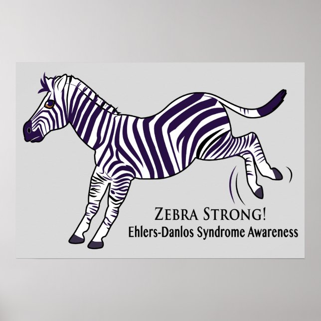 Zebra Strong Ehlers-Danlos Syndrome Poster (Framsidan)