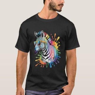 Zebra Sunglasses Artwork African Animal Lover Safa T Shirt