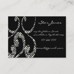 Zebra Swirls Visitkort