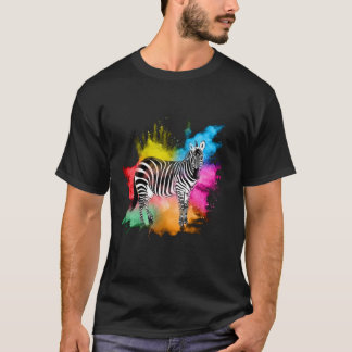 Zebra T-shirt för män i Afrika Djur Vild Zoo Ho