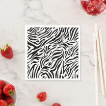 Zebra-tema pappersservetter för fester