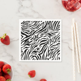 Zebra-tema pappersservetter för fester
