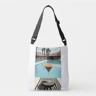 Zebra Thmet Handflatan Vår Bassäng Retro Cocktail Axelväska