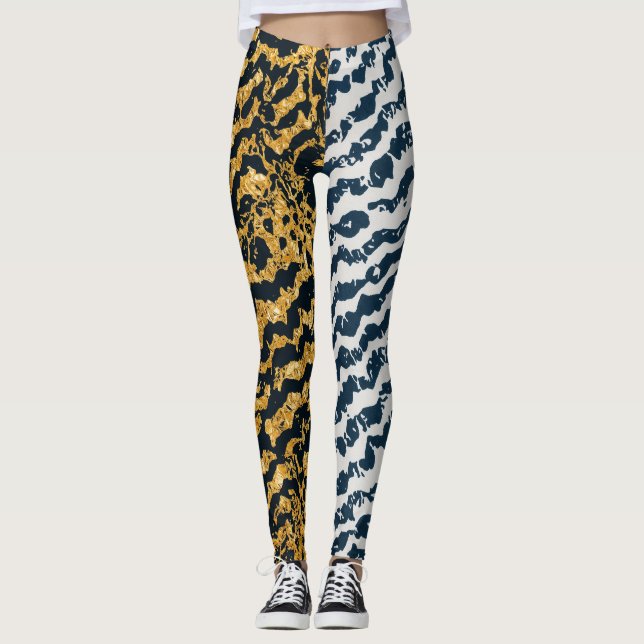Zebra tiger rock !  leggings (Framsida)