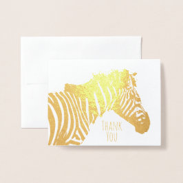 Zebra Tillfällen Blank Guld Folierat Kort