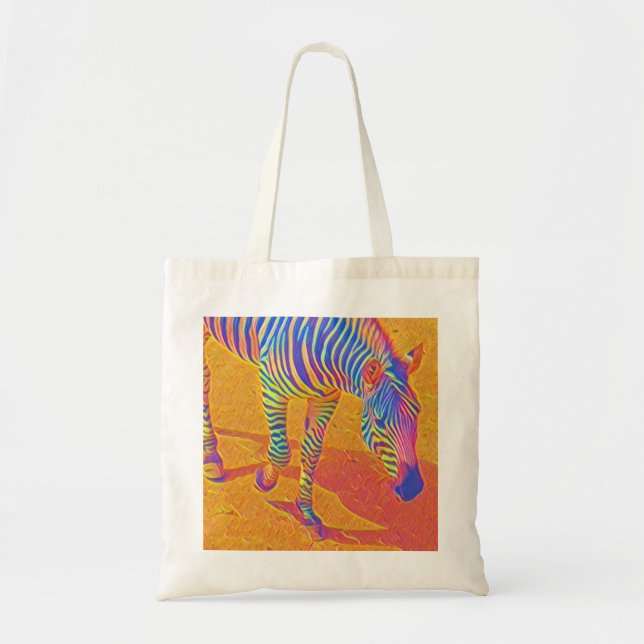 Zebra Tote Bag Tygkasse (Framsidan)