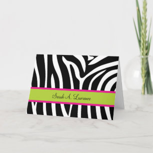 Zebra tryck anteckningskort