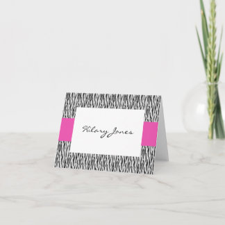 Zebra tryck anteckningskort