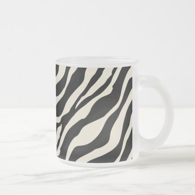 Zebra tryck Begravat glas Mugg (Höger)