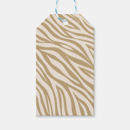 Zebra tryck-Beige Presentetikett
