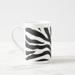 Zebra tryck benporslin mugg