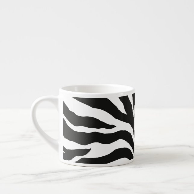 Zebra tryck benporslin mugg (Vänster)