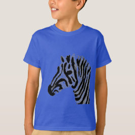 Zebra tryck Black and White Rand Tee
