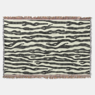 Zebra tryck Black Beige Distress Vintage Animal Mysfilt