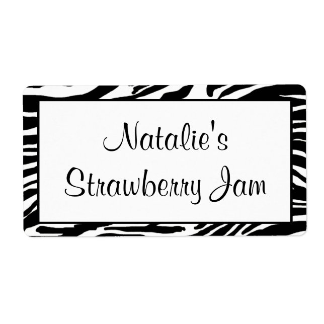 Zebra tryck Burk-etiketter Fraktsedel (Framsidan)