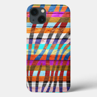 Zebra tryck Colorful Wood Vintage