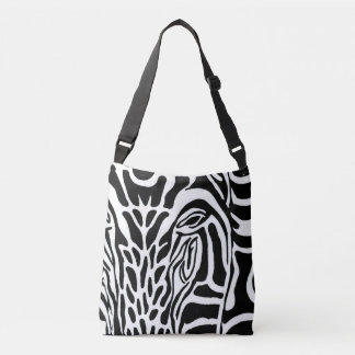 Zebra tryck - Crossbody Tote Bag Axelväska