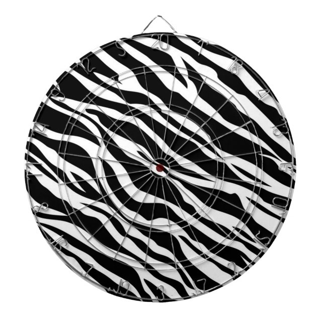 Zebra tryck Dart Board Piltavla (Framsidan)