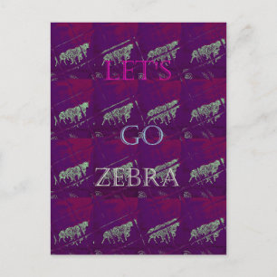 Zebra tryck Décor: A Roligt Design Vykort