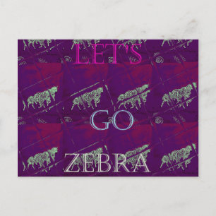 Zebra tryck Décor: A Roligt Design Vykort