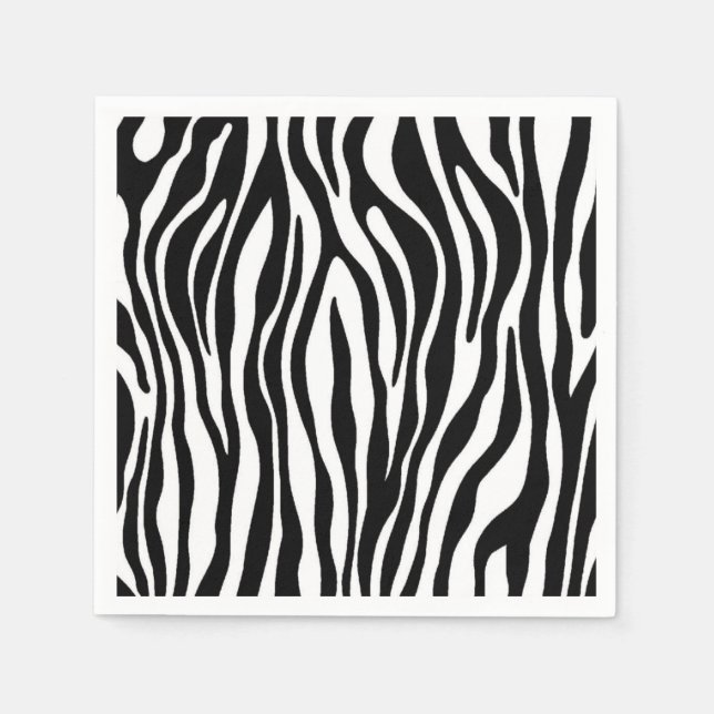 Zebra tryck Design Pappersservett (Framsidan)